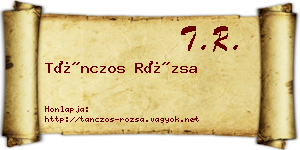 Tánczos Rózsa névjegykártya