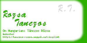 rozsa tanczos business card