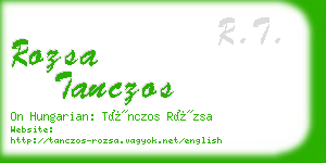 rozsa tanczos business card